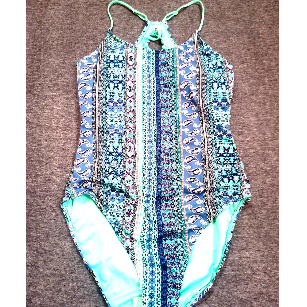 NWT Arizona L Bohemian Strappy One Piece Swimsuit - Picture 2 of 6